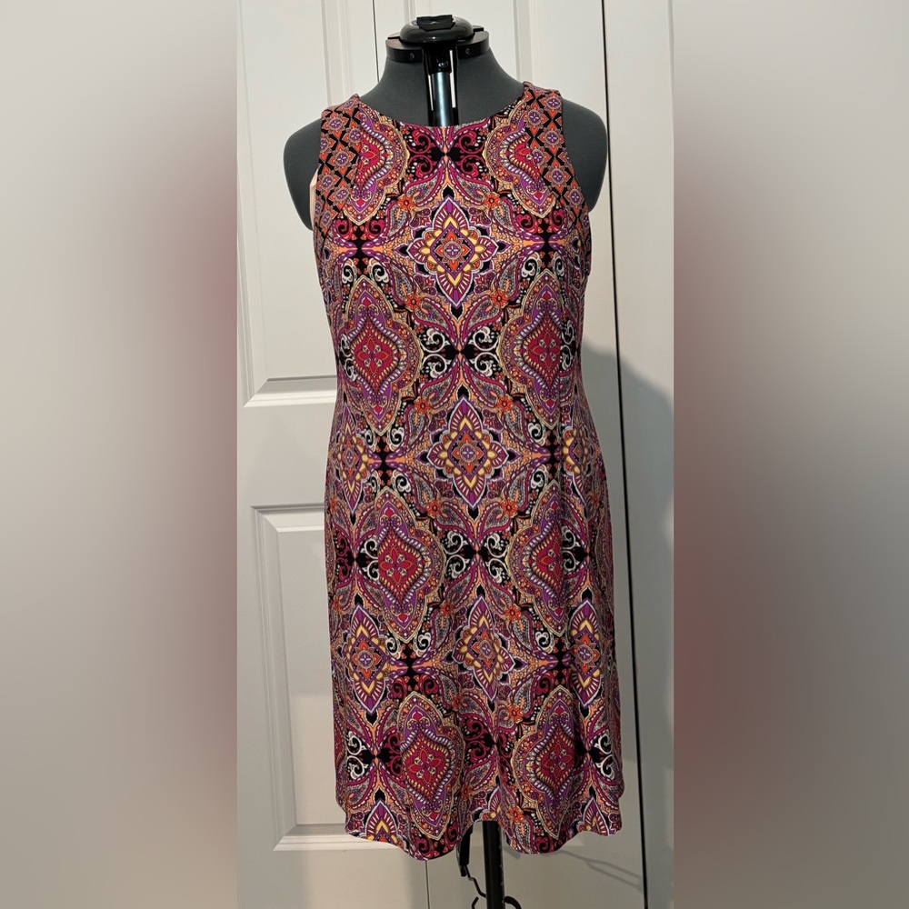 Chico’s Multicolor Paisley Print Knit Dress
